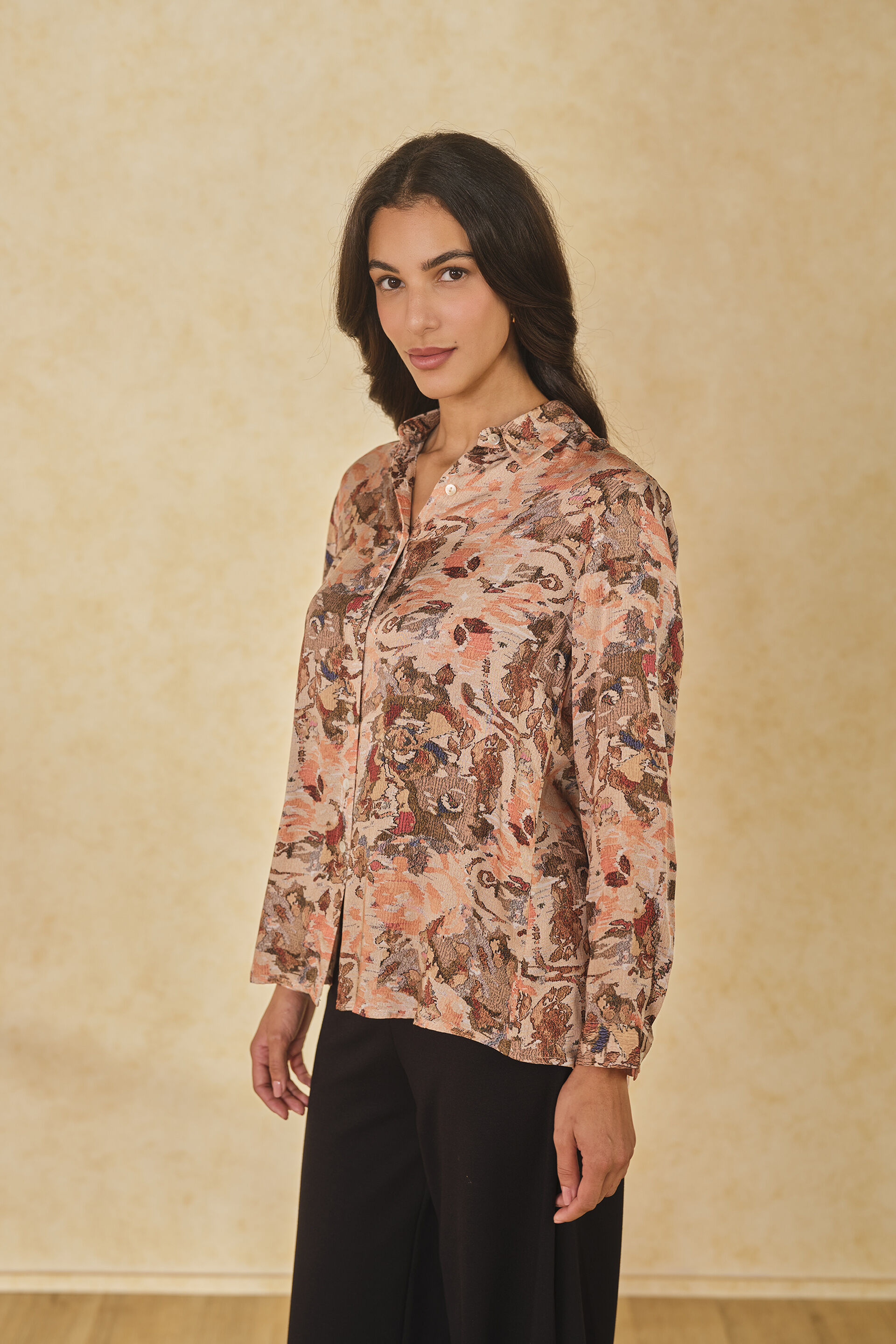 Golden Symphony Viscose Shirt, Multi Color, image 5